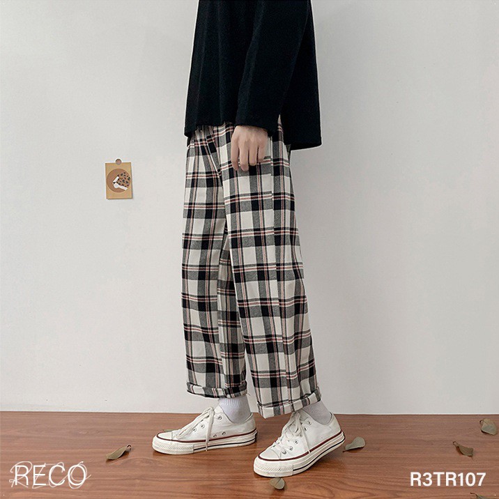 Quần vải nam Hàn Quốc cao cấp dáng rộng Trousers Loose R3TR107 Unisex