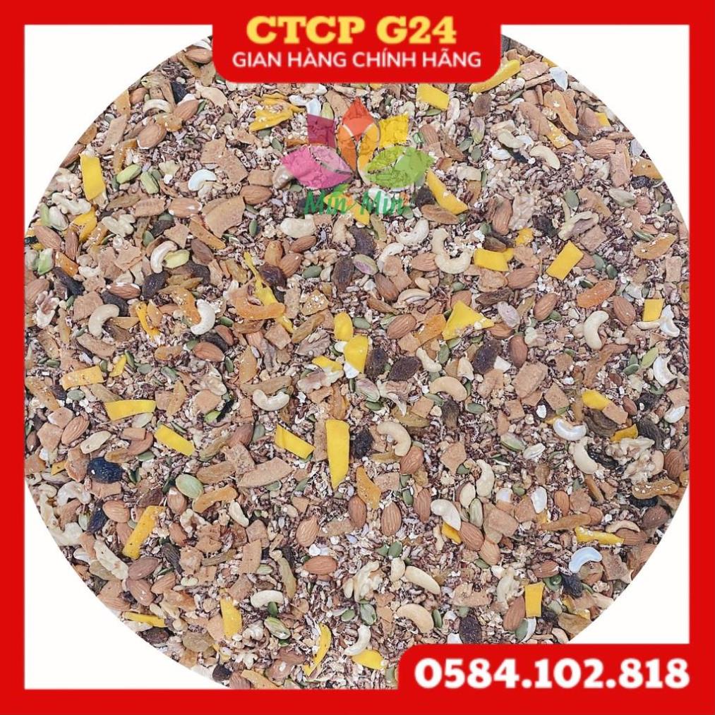 Ngũ cốc hạt mix trái cây 01kg-Granola không đường,Ngũ cốc hạt dinh dưỡng min min.