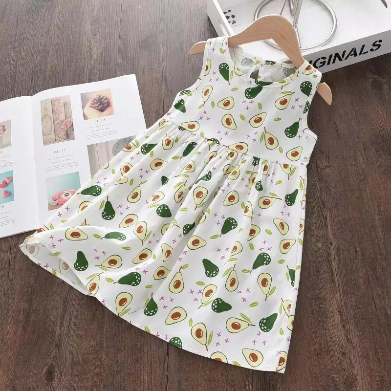 Váy bé gái họa tiết đáng yêu, đầm mùa hè cho bé từ 2,3,4,5,6,7 tuổi
