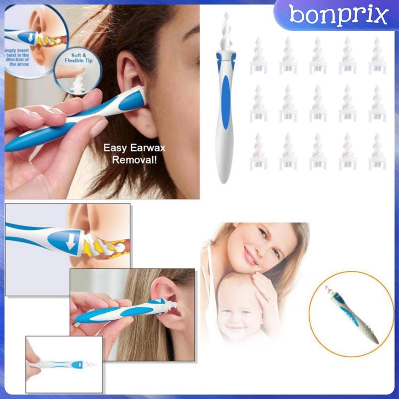 Bộ Dụng Cụ Lấy Ráy Tai Mềm Mại Linh Hoạt Kèm 16 Đầu Thay Thế Tiện Dụng