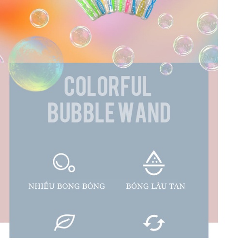 Đồ chơi que thổi bong bóng, đồ chơi nhà tắm vui nhộn cho bé
