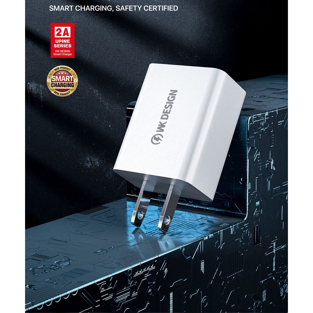 Củ sạc nhanh WK WP-U118 1 cổng 10W tặng kèm cáp sạc cho điện thoại tai nghe Bluetooth pin dự phòng - Orio