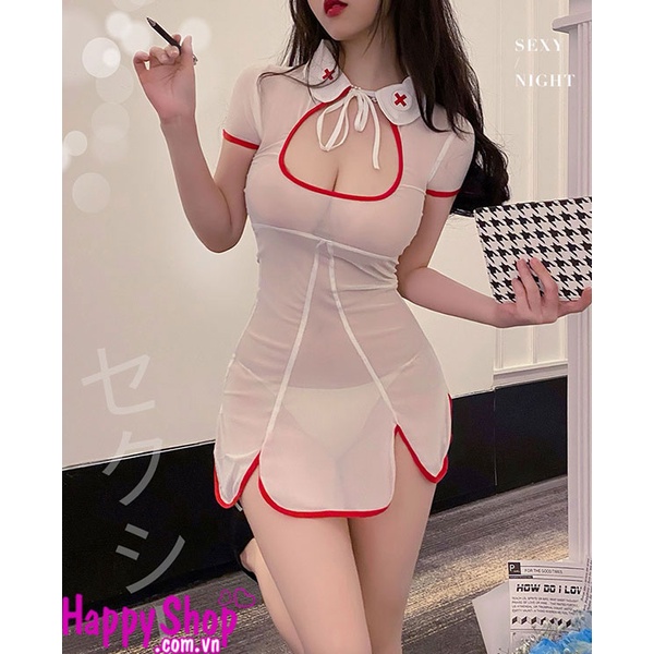 Váy ngủ y tá xuyên thấu sexy TK3277
