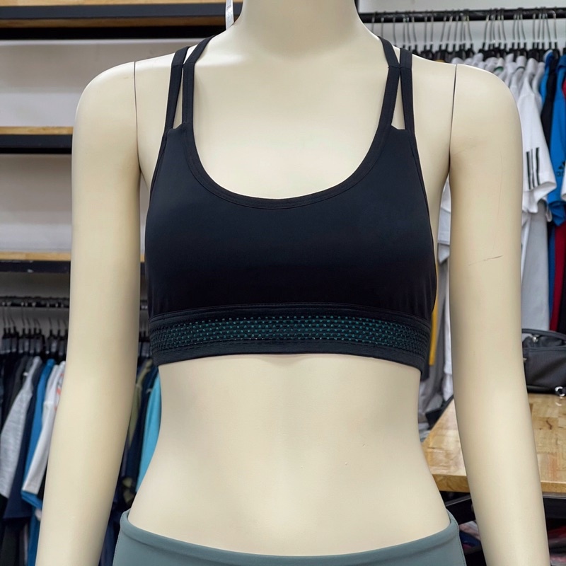 Áo bra tập gym yoga 2 dây đan sau lưng thun giữ ngực có sẵn mút