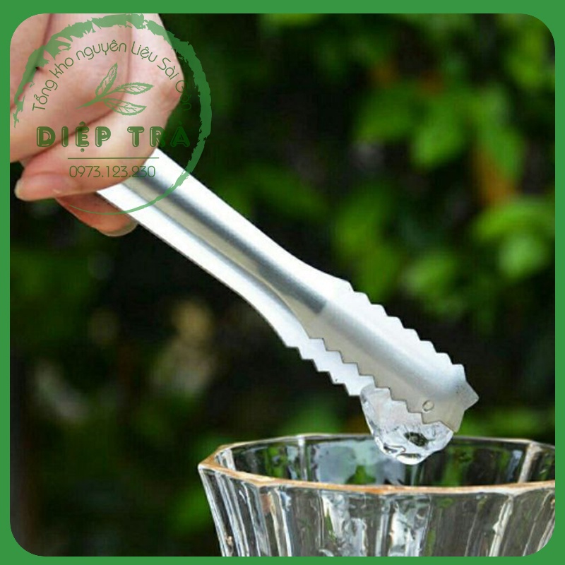 Dụng cụ inox gắp hoa quả, gắp đá nhỏ
