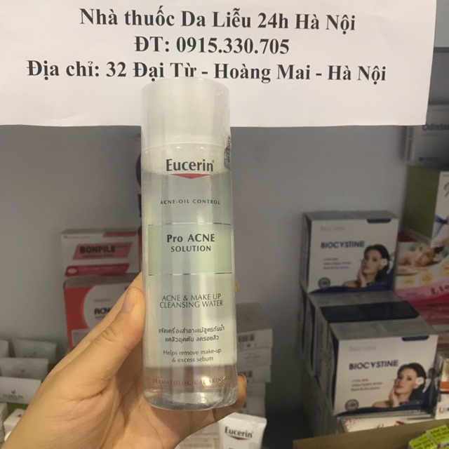 Chính Hãng - Tẩy Trang Da Mụn Eucerin ProAcne &amp; Make Up Cleansing Water 200ml – Eucerin Pro Acne Solution Tẩy Trang