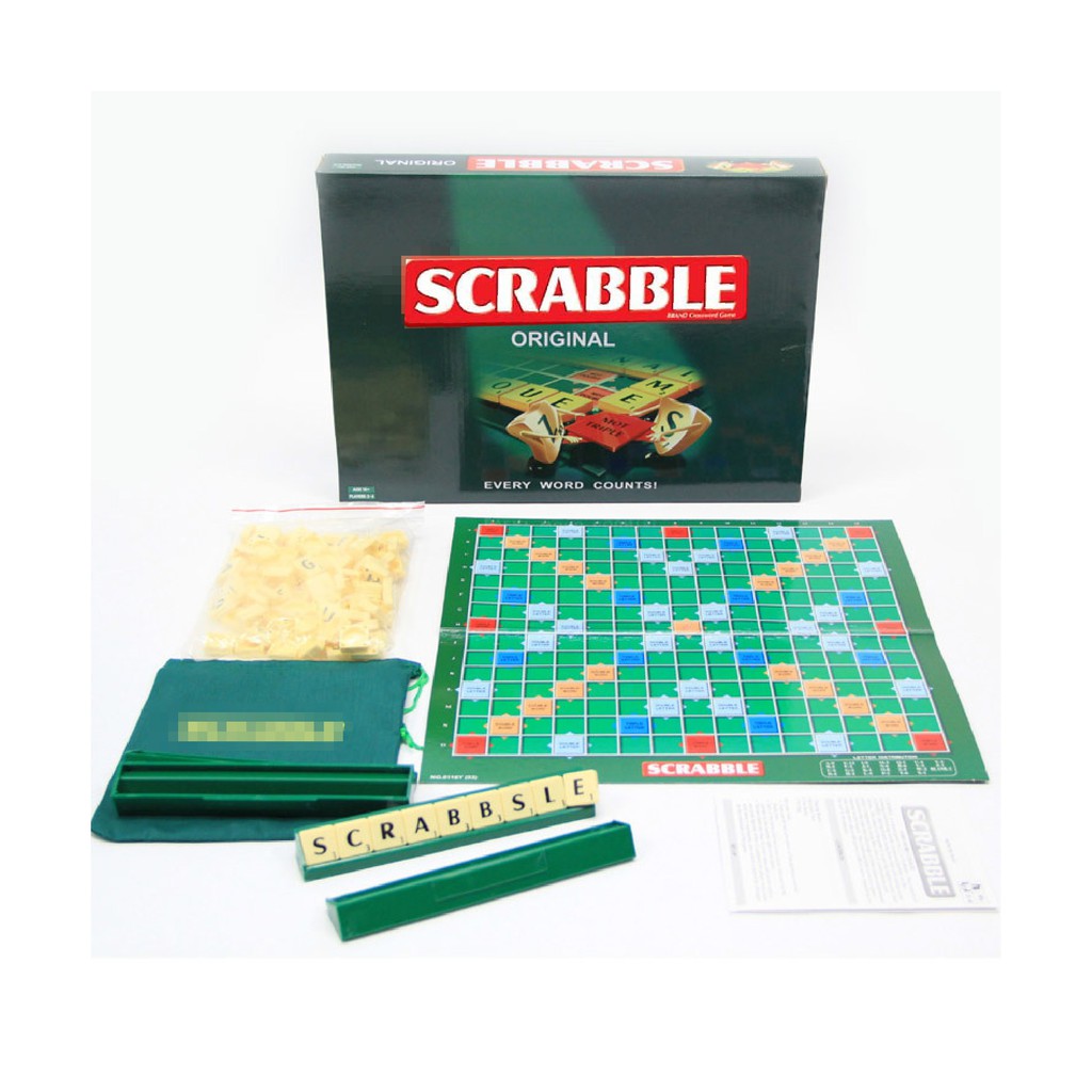 Đồ chơi trí tuệ: Board game: Xếp chữ - Scrabble game - KKstore