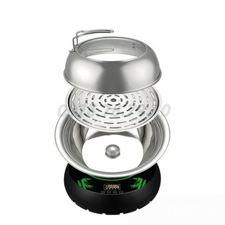 Nồi lẩu hấp thủy nhiệt ShinStar - Nồi inox size hấp lớn 35cm dùng cho 6-10 người ăn.