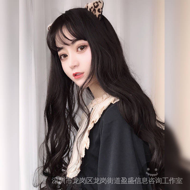 Tóc Giả Dài Xoăn Tự Nhiên Màu Xám Nhạt Phong Cách Lolita