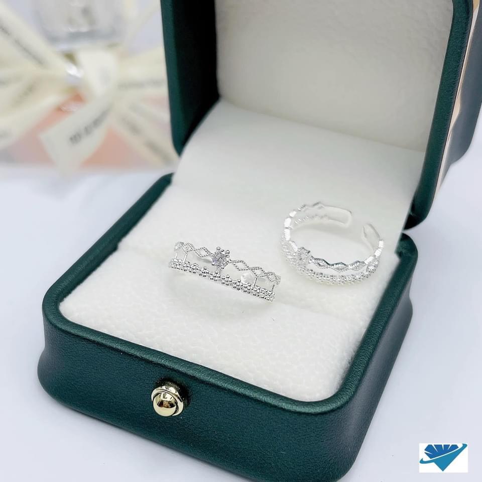 Nhẫn bạc nữ kiểu dáng mới đính đá dạng hở dễ đeo - Kho sỉ bạc Nhất Linh