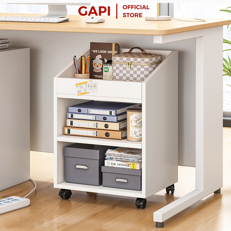 Kệ gỗ để đồ đa tầng GAPI có bánh xe thông minh - GP190