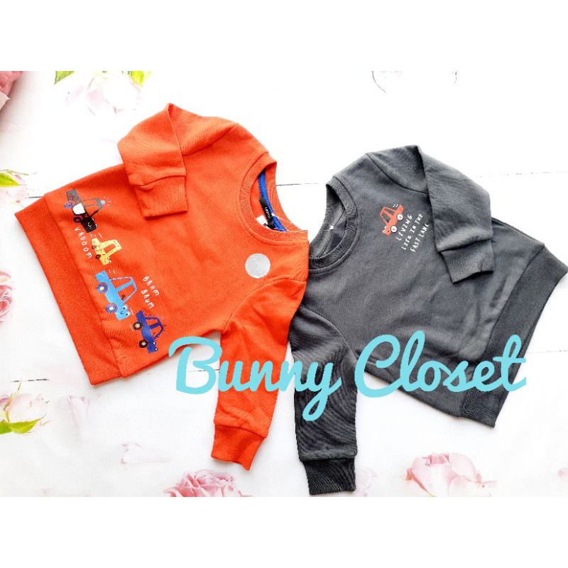 Set 2 áo nỉ lót lông bé trai George UK Auth sz 1-6y