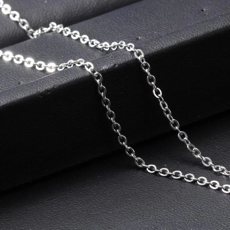 Vòng cổ mặt hình chữ nhật bằng thép không gỉ cho nam