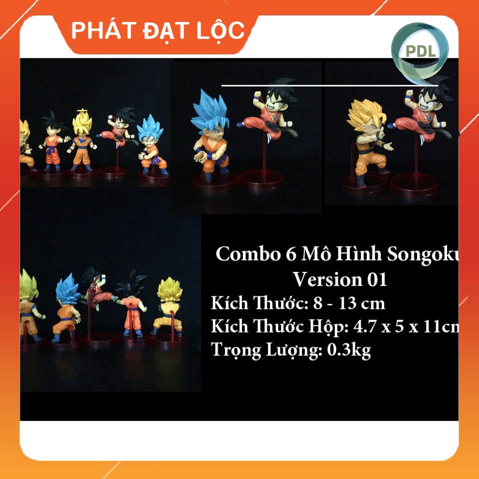 Combo 6 Mô Hình Nhân Vật Songoku Hàng Order - Phát Đat Lộc