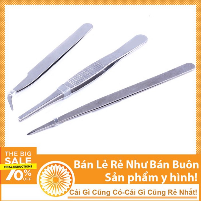 [Flash Sale] HAUI Bộ 3 Nhíp Kẹp Linh Kiện Điện Tử Vàng DHCNHN