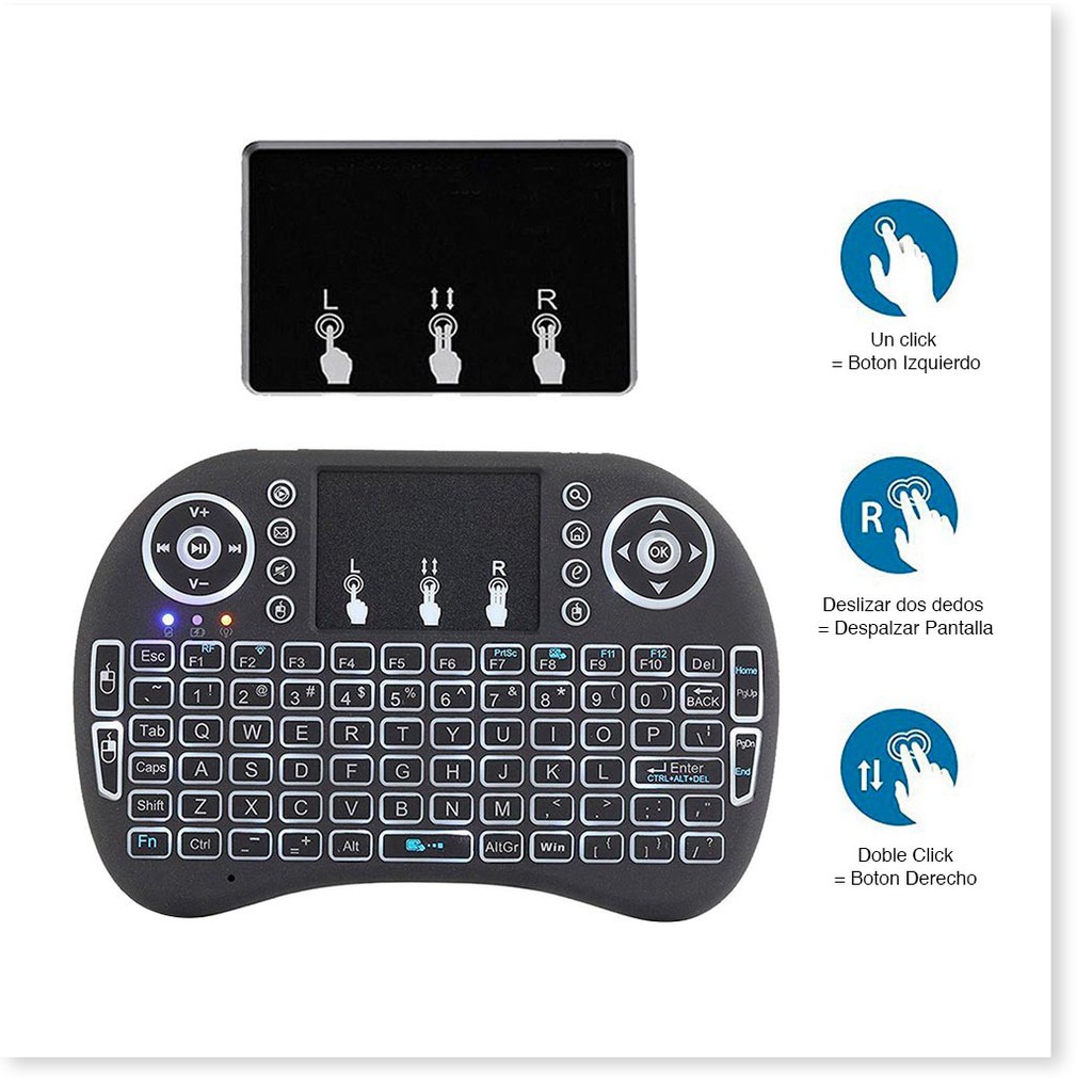 Phụ kiện máy tính  🔖1 ĐỔI 1 🔖  Bàn phím mini i8 kết nối bằng bluetooth, phím dễ bấm, độ nhạy cao, tích hợp bàn chuột 7