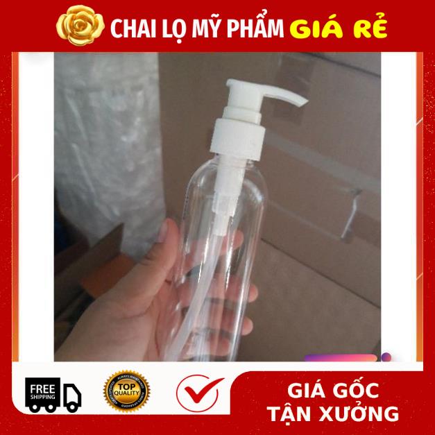 Chai Chiết Mĩ Phẩm ❤ RẺ VÔ ĐỊCH ❤ Chai xịt trong vòi nhấn sữa tắm [100ml,150ml,200ml,250ml] , chai lọ mỹ phẩm .