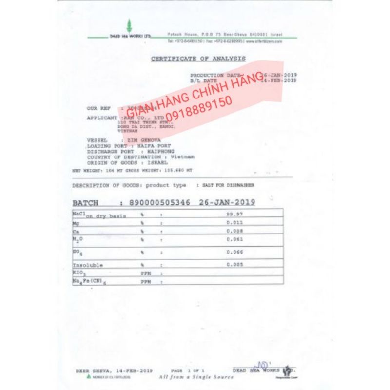 RẺ 1kg- Muối máy rửa chén bát israel, muối làm mềm nước, lẻ 1kg siêu tiết kiệm hơn muối finish muối somat alio ludwik