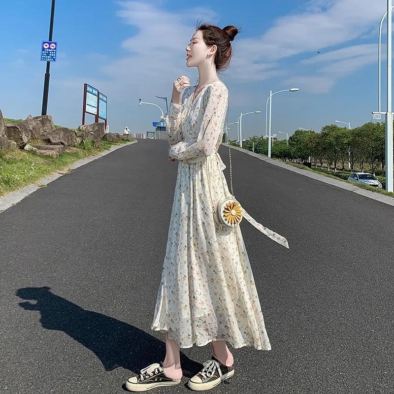 ZHELIHANGFEI Đầm Hoa Dáng Ôm Phong Cách Thời Trang Đơn Giản Dành Cho Nữ