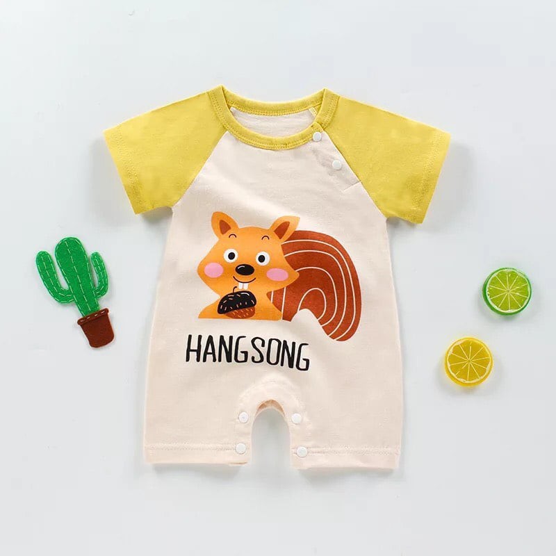 Bộ Đồ Liền Thân Hình Thú Chất Cotton Body Đùi Cho Bé Trai Bé Gái Quần Áo Trẻ Em Sơ Sinh [BDC9]