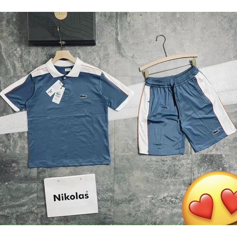 Đồ bộ chơi thể thao thời trang nam, Bộ cộc mùa hè có hoạ tiết phong cách hàn quốc cotton btshop từ M đến xxl