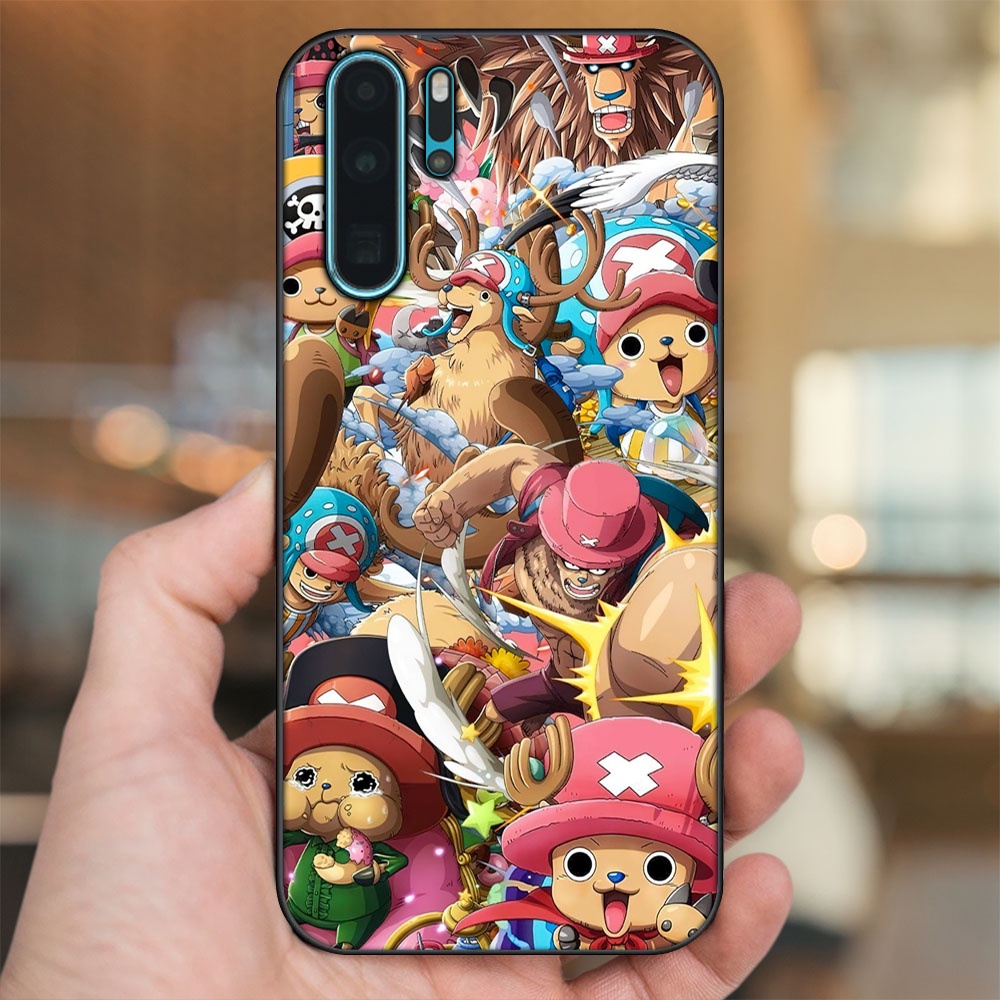 Ốp lưng Huawei P30 Pro viền đen in hình Chopper One Piece Đảo Hải Tặc