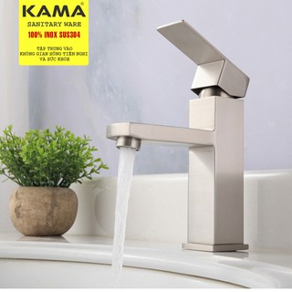 Vòi lavabo nóng lạnh KAMA VC05 inox 304 - Bảo hành 12 tháng.