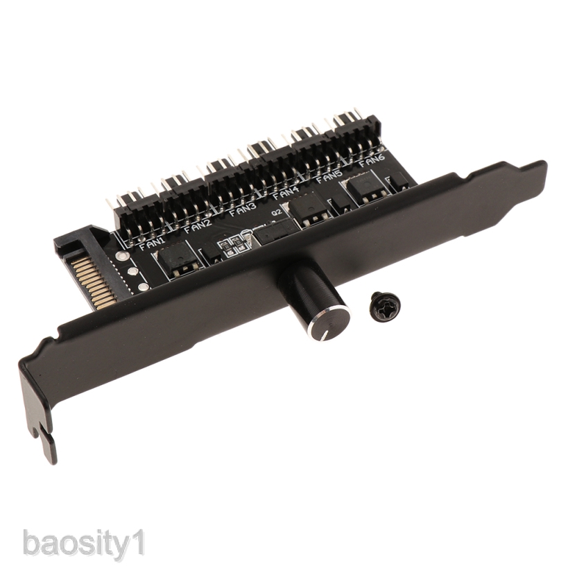 Bộ Điều Khiển Tốc Độ Quạt Tản Nhiệt SATA 1 Sang 6 12V Cho Máy Tính