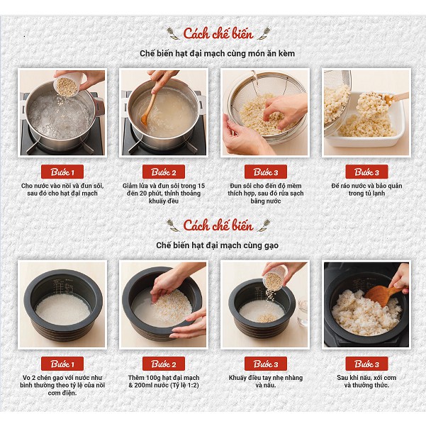 Hạt đại mạch Hakubaku - Nhật Bản  - Hàng DATE MỚI