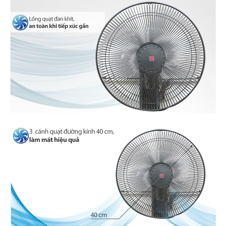 Quạt Treo Tường KDK M40M  Có Remote - Hàng Chính Hãng