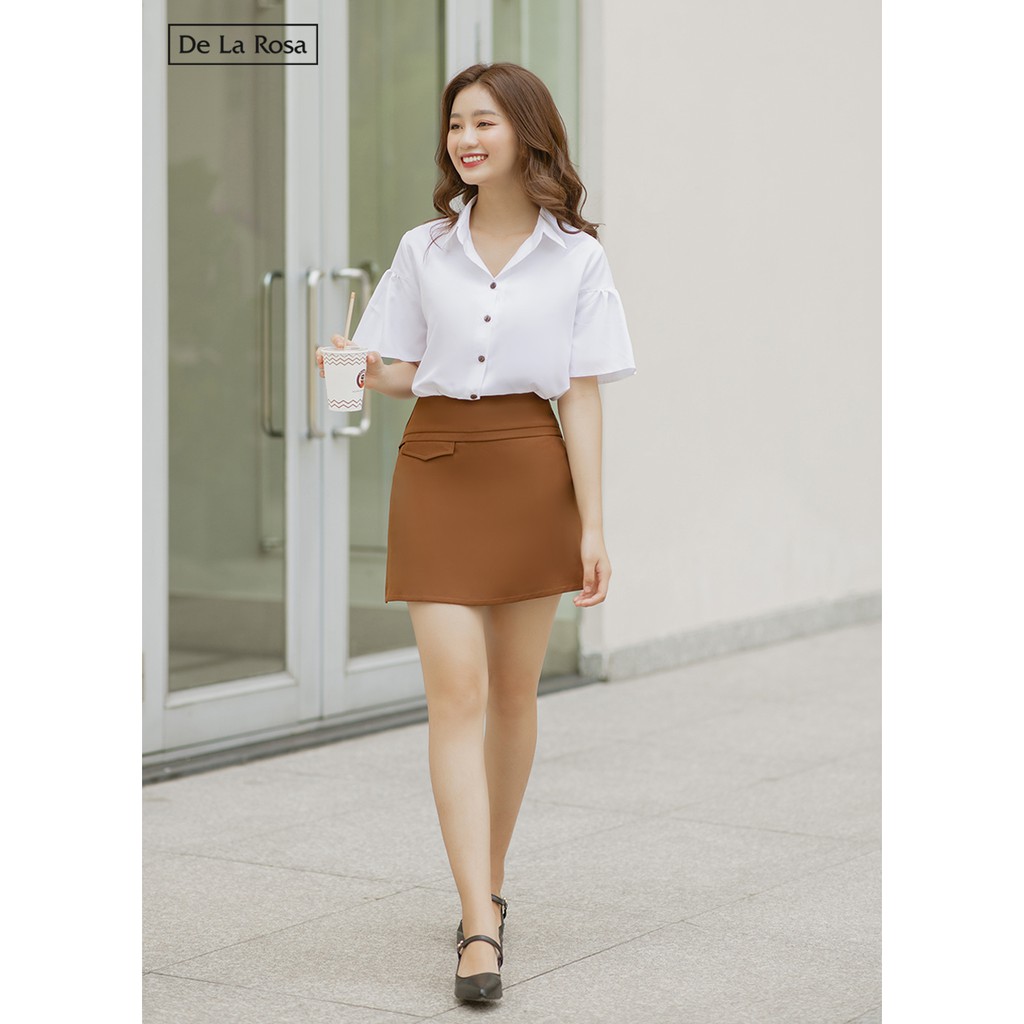 Chân váy ngắn công sở form A nắp túi - De La Rosa | BigBuy360 - bigbuy360.vn