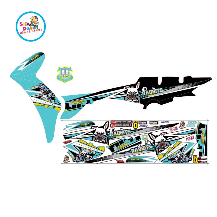 Tem xe elegant 50 2016 thỏ