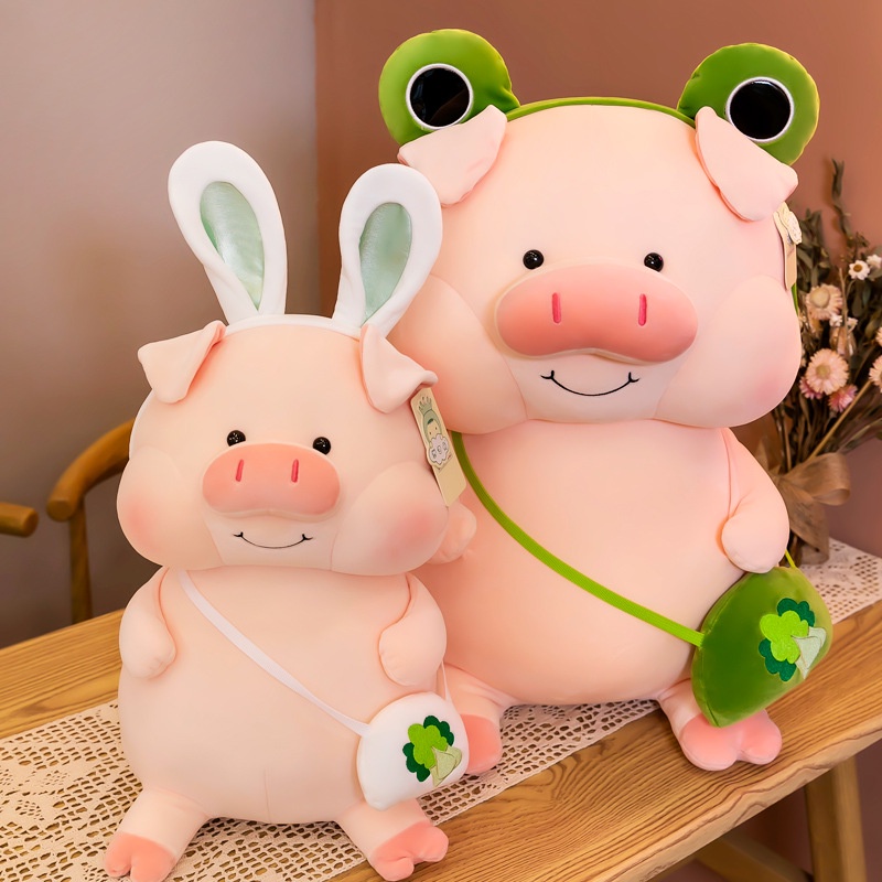 Thú Nhồi Bông Hình Chú Ếch/Thỏ Đeo Balo Dễ Thương Dùng Làm Quà Tặng Sinh Nhật