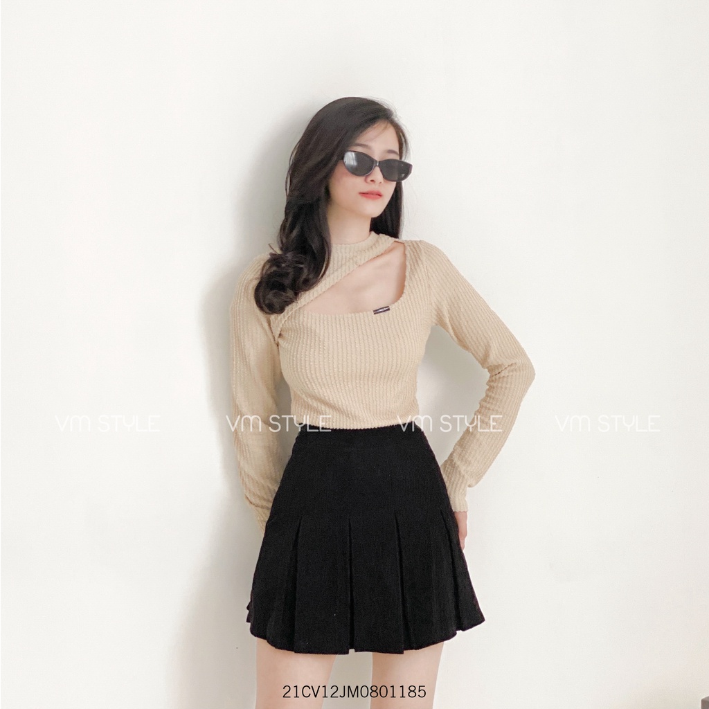 Chân váy tennis nữ VM STYLE xếp ly chất nhung mịn cạp cao tôn dáng - 21CV12JM0801 | BigBuy360 - bigbuy360.vn