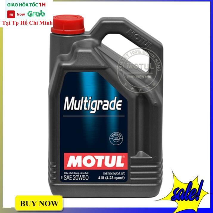 Nhớt Xe Hơi Motul Multigrade 20W50 Bình 4 Lít - Hàng Chính Hãng Check Code