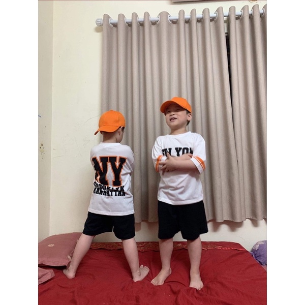 Bộ short NY kèm mũ bé trai bé gái