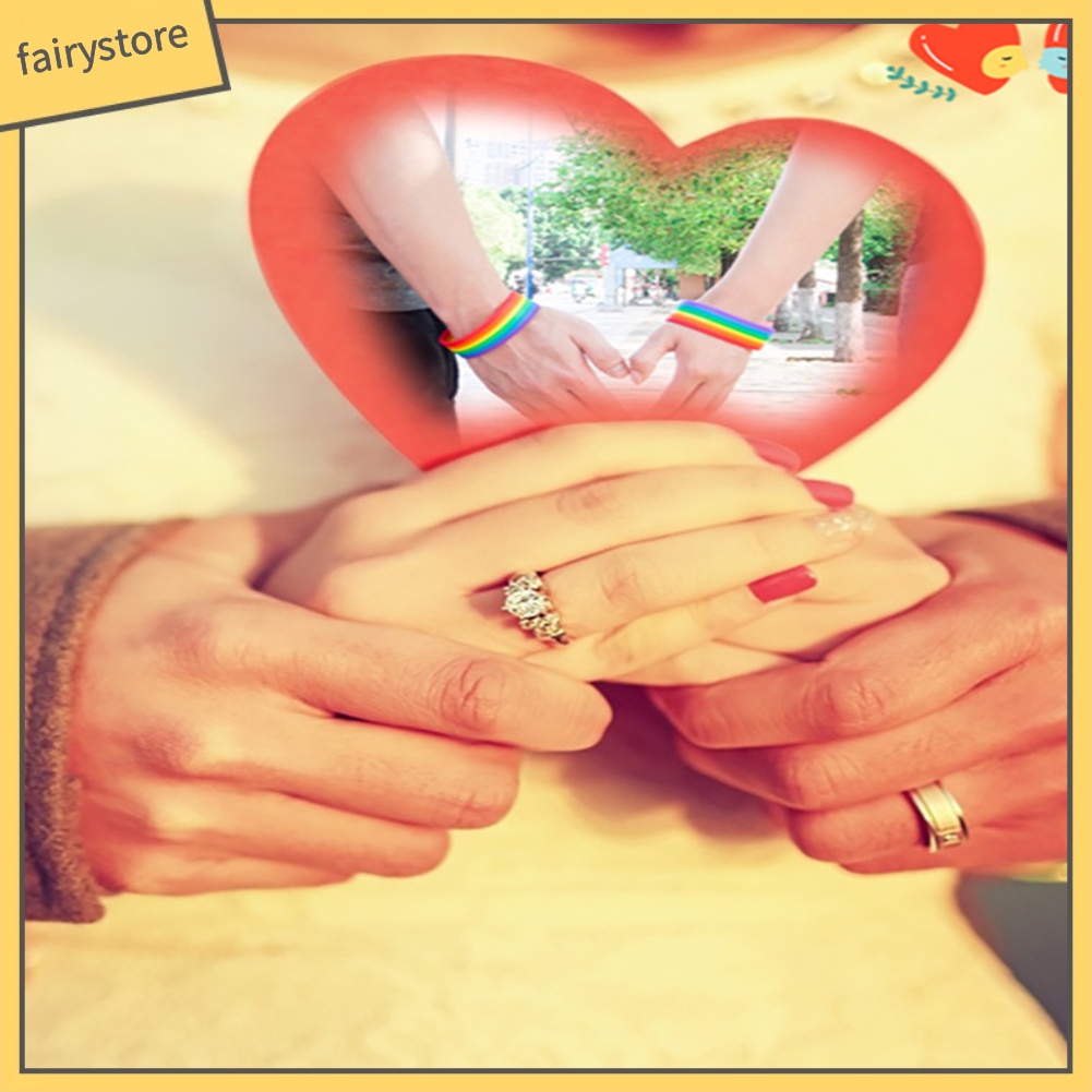 Vòng Tay Fmen 's Rainbow Band Silicone Cho Nam Và Nữ