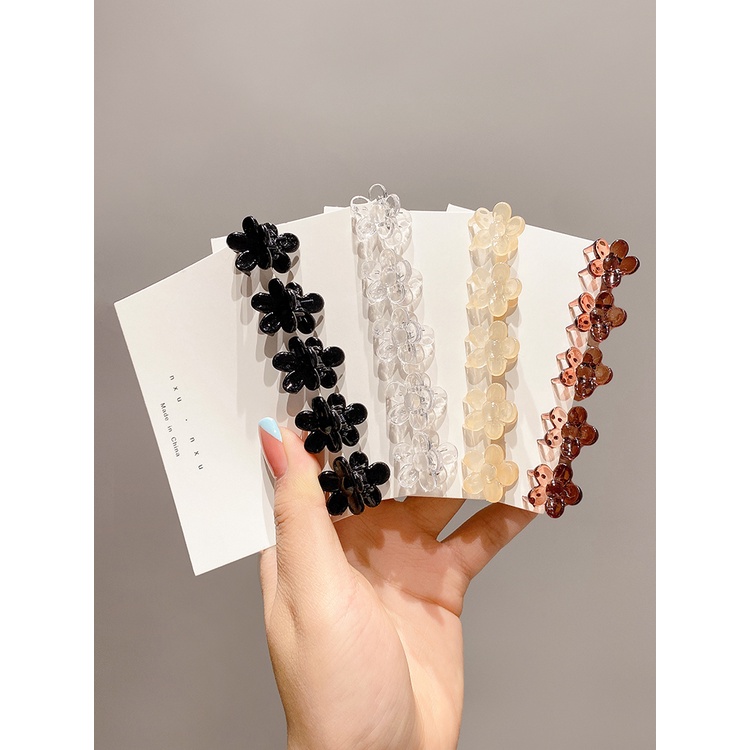 Set Kẹp Tóc Hình Hoa Bằng Acrylic Dễ Thương Phong Cách Hàn Quốc
