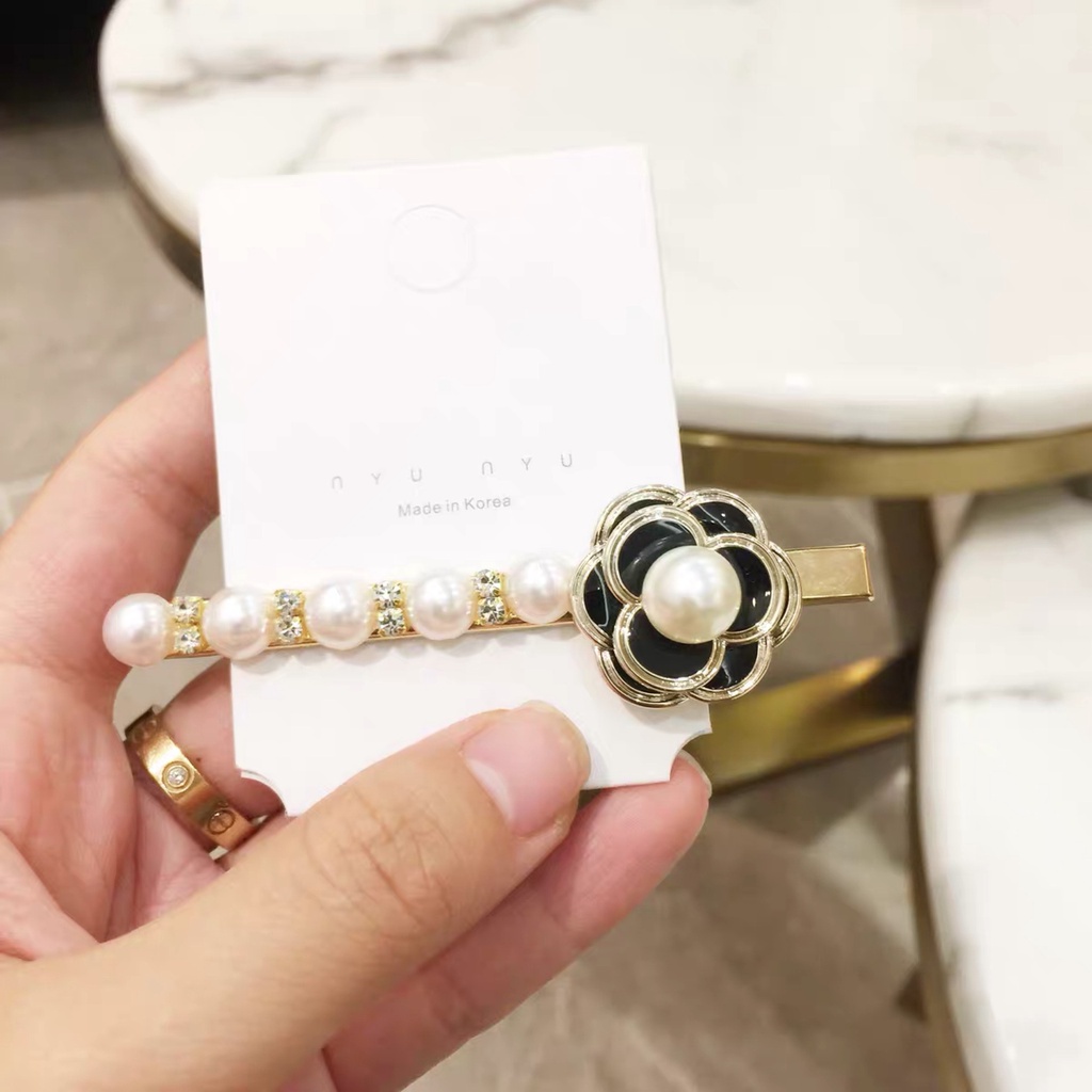 Kẹp Tóc Đính Đá Ngọc Trai Giả Thời Trang Nhật Hàn 2022