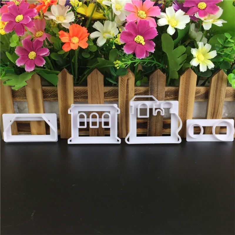 Khuôn Silicone Nhấn Tay Làm Bánh Quy Hình Đoàn Tàu Lửa DIY