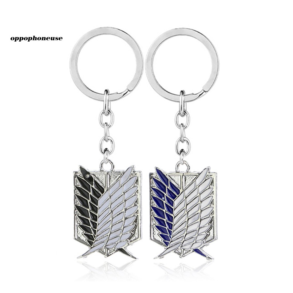 【OPHE】Attack On Titan Anime Keychain Giant Legion Flag Cosplay Jewelry Key Ring Gift