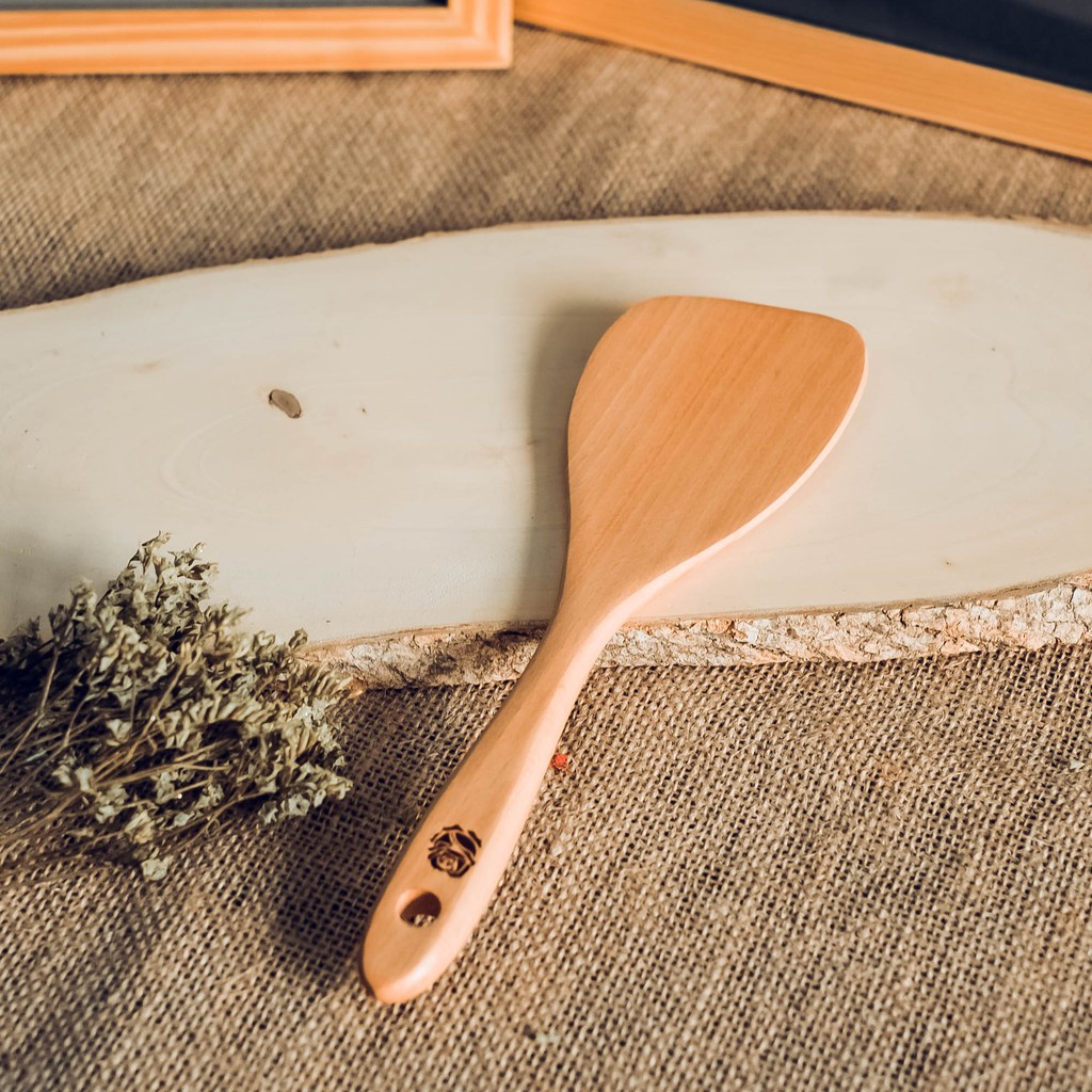Vá cơm gỗ beech - vá gỗ beech nhiều kiểu dáng - Wooden spoon