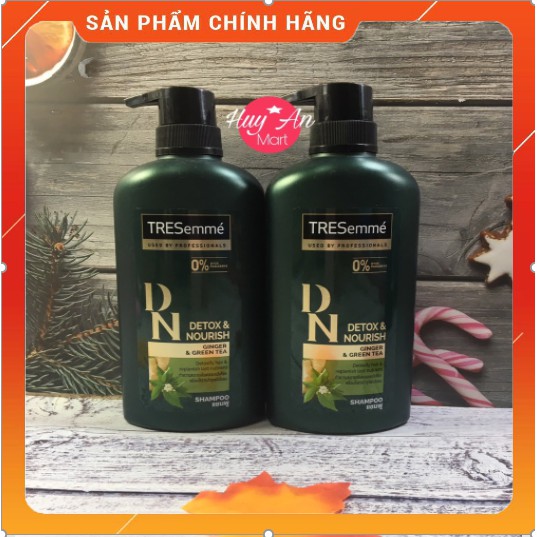 [FREESHIP] Dầu gội đầu Tresemme Thái Lan Detox Nourish ( gừng & trà xanh) 450ml màu xanh