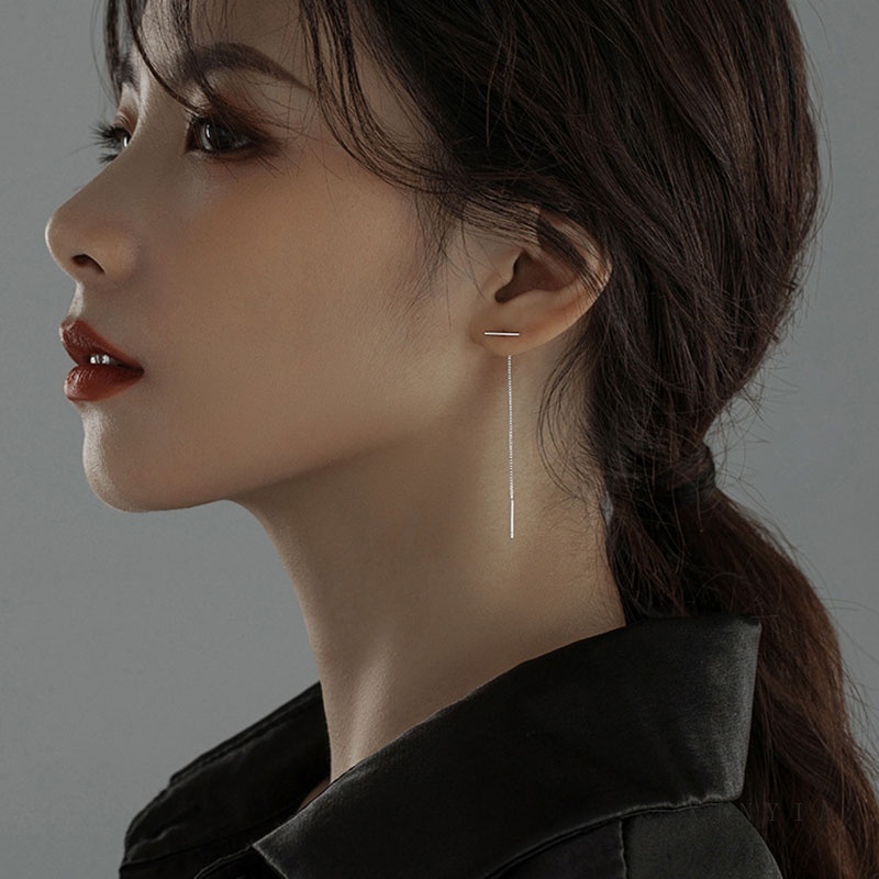 Khuyên tai tua rua phong cách Hàn Quốc thời trang cho nữ