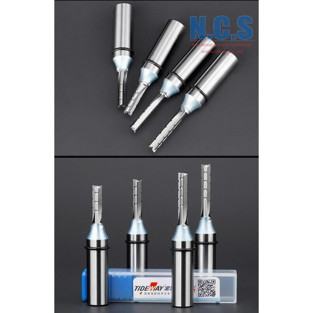 Tideway A7 - Mũi dao phay gỗ CNC 3 lưỡi  thẳng 1/2x4x22 TCT