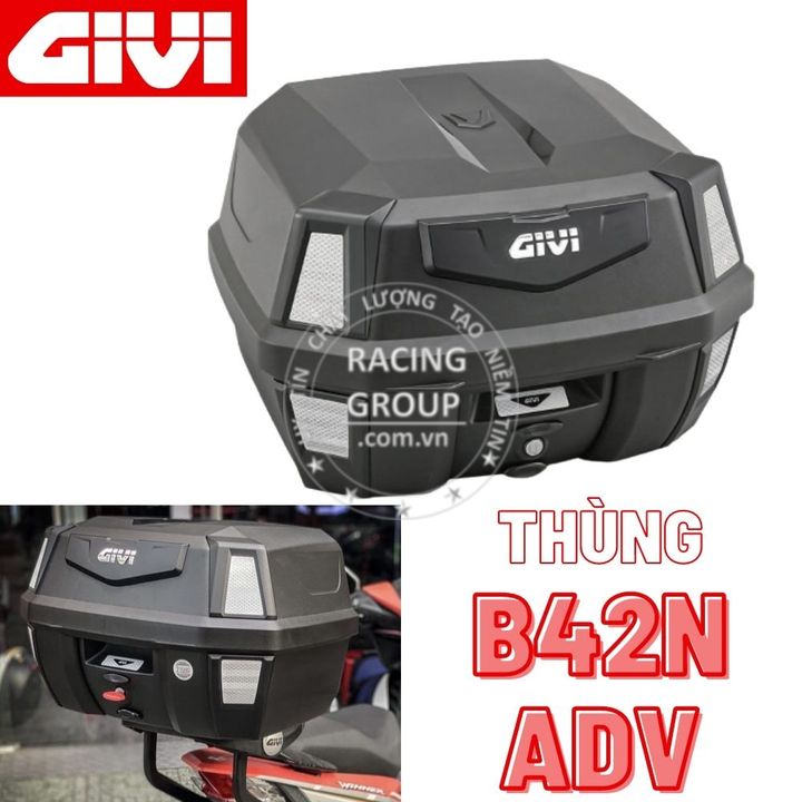 Thùng sau givi B42N-ADV 42 Lit  có tựa lưng, chống sốc, phản quang hàng chính hãng bảo hành 2 năm