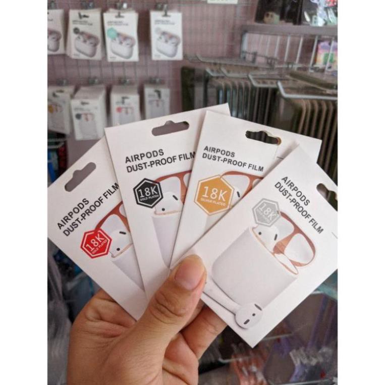 Miếng Dán Kim Loại Chống Bám Bẩn Bảo Vệ AirPods 1 2 3 Pro Miếng Dán Chống Bụi Airpods 1/2/3/Pro