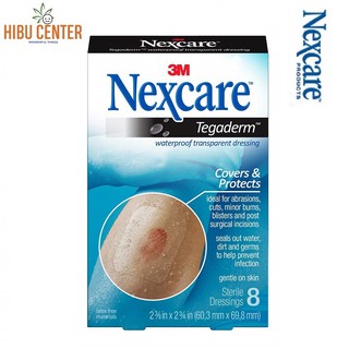 Hộp 8 Miếng Gạc Vô Trùng Chống Nước Trong Suốt H1624 3M Nexcare 2 3/8INX2 3/4IN – 70005116119 – Hàng Chính Hãng