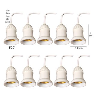 10 đuôi đèn E27 kín nước ngoài trời