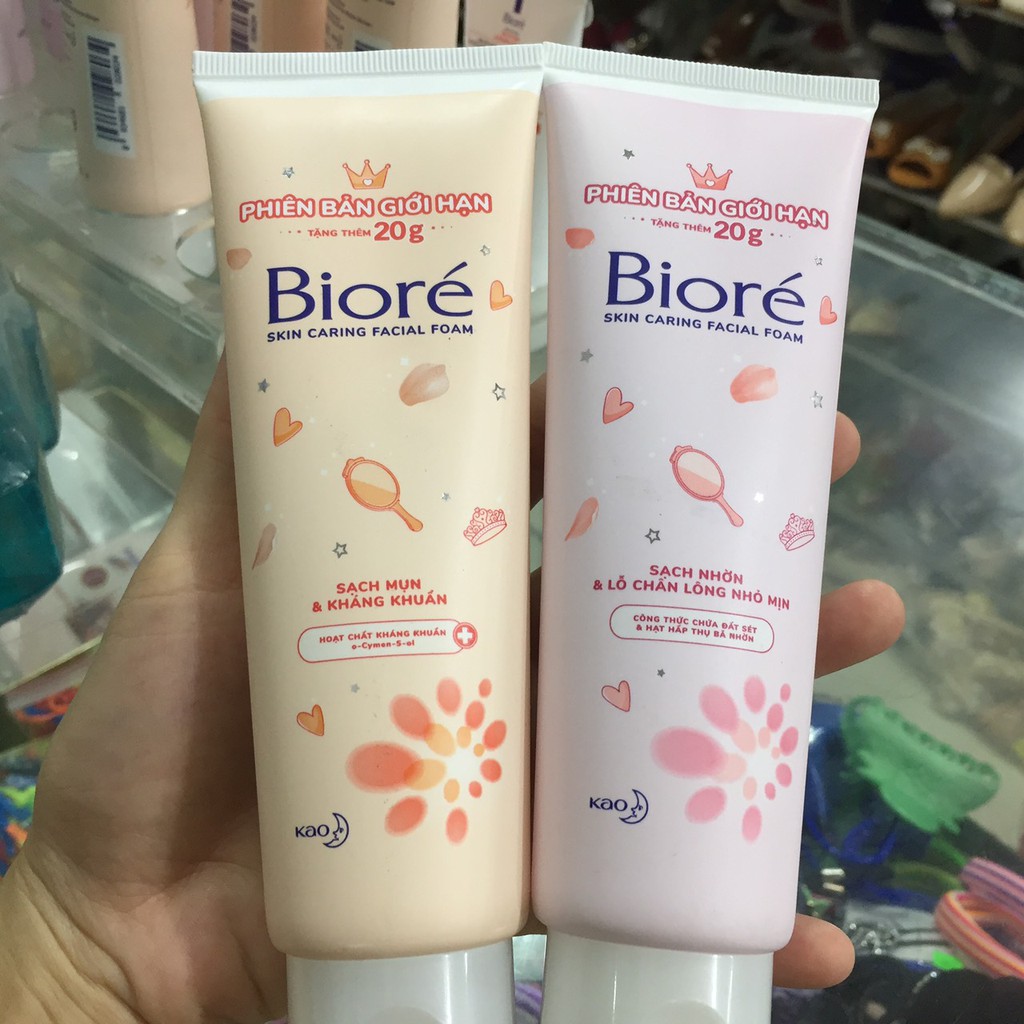 sữa rửa mặt biore mẫu mới 120g
